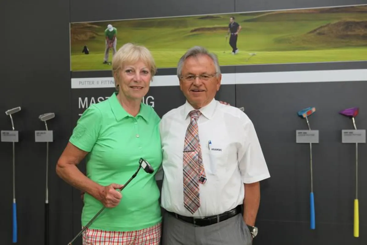 Karin Gumpert und Wiestaw Kramski in der Putting Academy