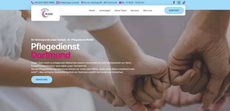 Pflegedienst RUND in Dortmund: Verlässliche ambulante Pflege mit Herz Bild: Pflegedienst RUND in Dortmund: Verlässliche ambulante Pflege mit Herz
