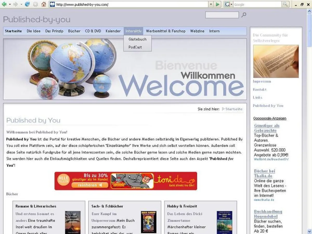 Published By You  Das Portal für Autoren und Selbstverleger!