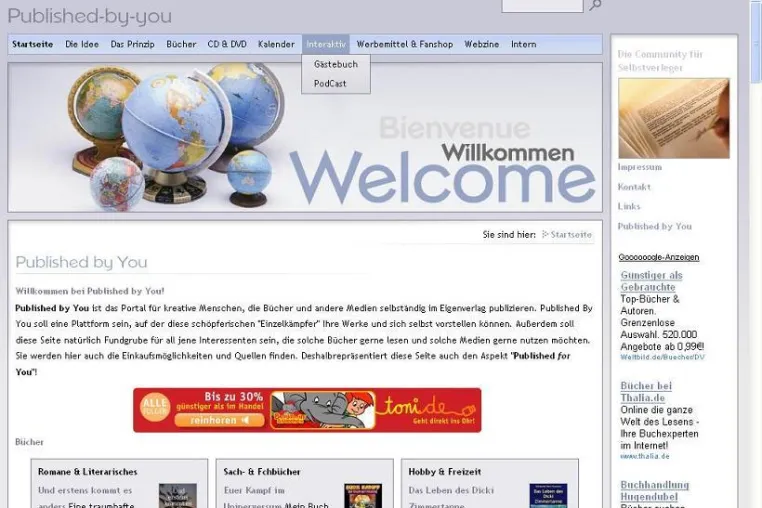 Published By You – Das Portal für Autoren und Selbstverleger! Bild: Published By You – Das Portal für Autoren und Selbstverleger!