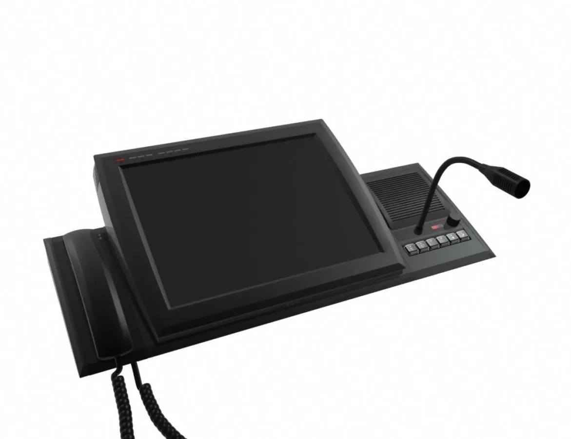 Konfiguration bestehend aus Touchcomputer,Handset und Speakerbox