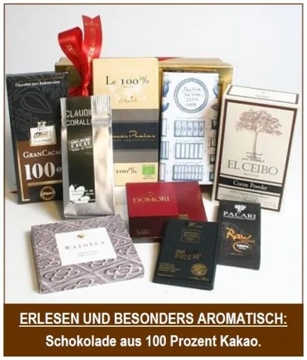 Schokolade aus 100 Prozent Kakao: Höchst gesund – und besonders aromatisch Bild: Schokolade aus 100 Prozent Kakao: Höchst gesund – und besonders aromatisch