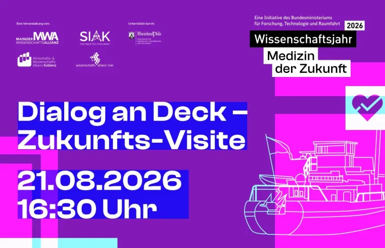 Regionale Wissens- und Innovationsallianzen laden gemeinsam zum Dialog an Deck auf der MS Wissenschaft ein Bild: Regionale Wissens- und Innovationsallianzen laden gemeinsam zum Dialog an Deck auf der MS Wissenschaft ein