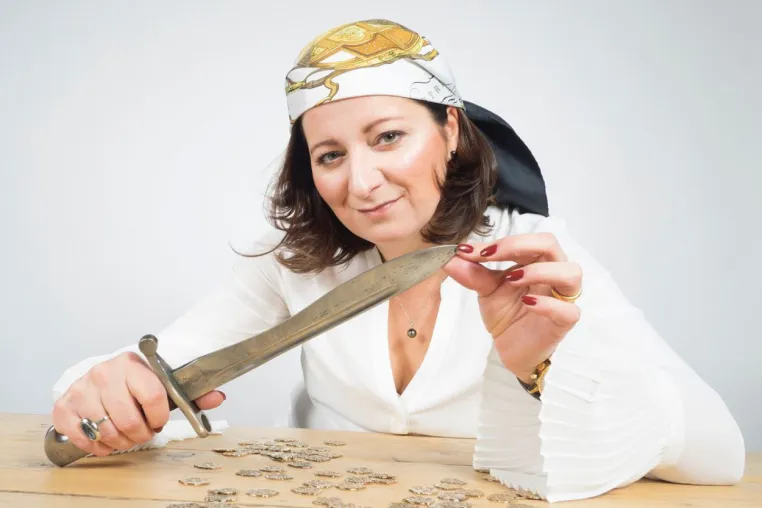 Bild: Mit der Piratenstrategie beim Rednermacher – Stefanie Voss an Bord