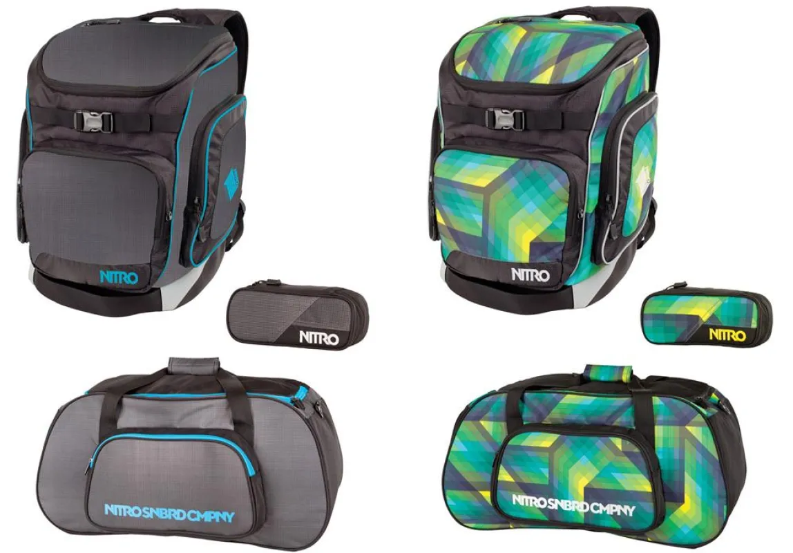 Schulrucksack Nitro Bandit mit Sporttasche Duffle Bag und Pencil Case
