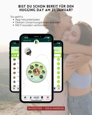 Bild: HUGGSTER: Digitale Umarmungen werden real! Feiern Sie den Internationalen Tag der Umarmung mit HUGGSTER!