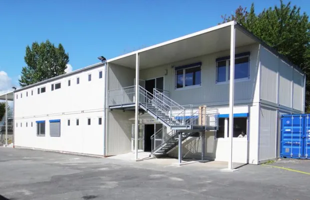 Kinderbetreuung der Europäischen Schule Frankfurt wächst mit Modulgebäuden von Heinkel Modulbau Bild: Kinderbetreuung der Europäischen Schule Frankfurt wächst mit Modulgebäuden von Heinkel Modulbau