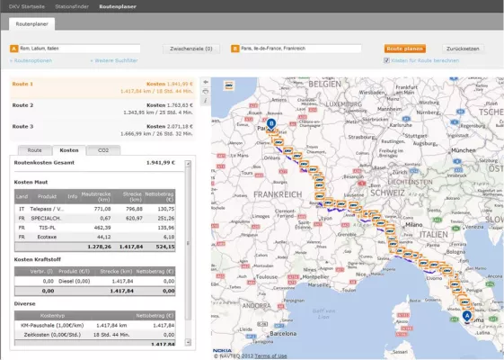 Bild: DKV Euro Service: Mautkalkulator überzeugt Fachjury