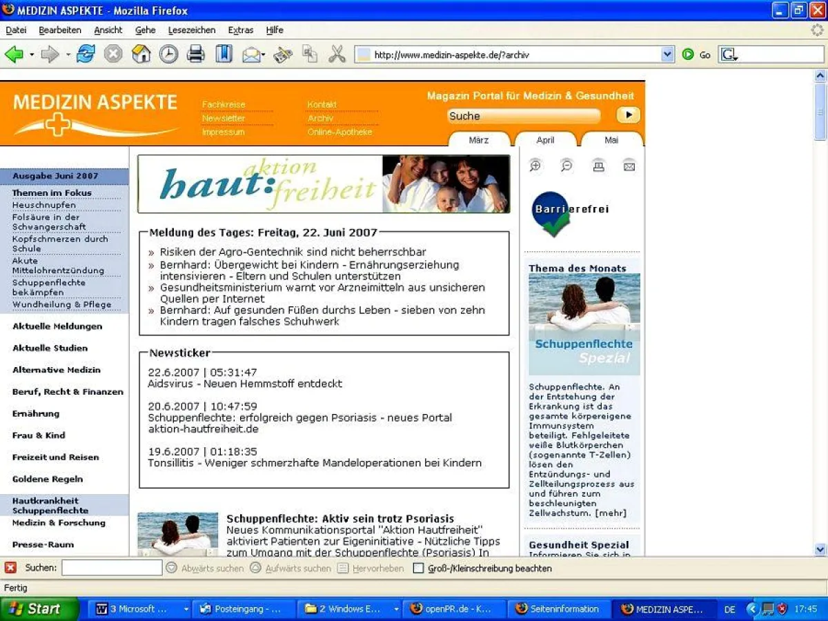 Prostata - Thema der Rubrik \