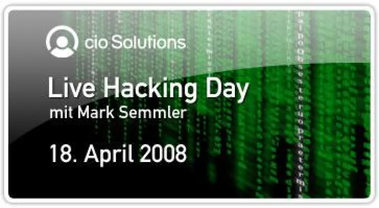 Bild: CIO Solutions Live Hacking Day mit Mark Semmler am 18. April 2008 in Berlin – IT-Security auf dem Prüfstand
