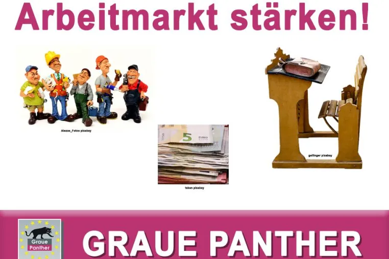 Bild: Graue Panther - Arbeitsmarkt stärken.