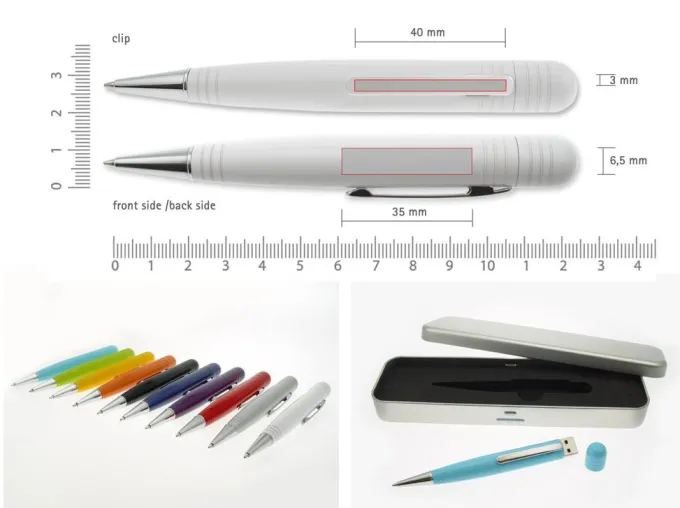 Farbenfrohe USB-Kugelschreiber mit bis zu 4 GB USB-Speicher Bild: Farbenfrohe USB-Kugelschreiber mit bis zu 4 GB USB-Speicher