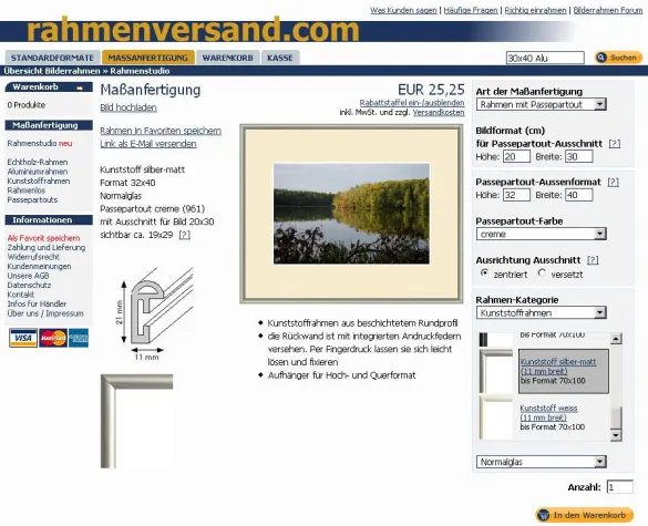 Bild: Der richtige Bilderrahmen