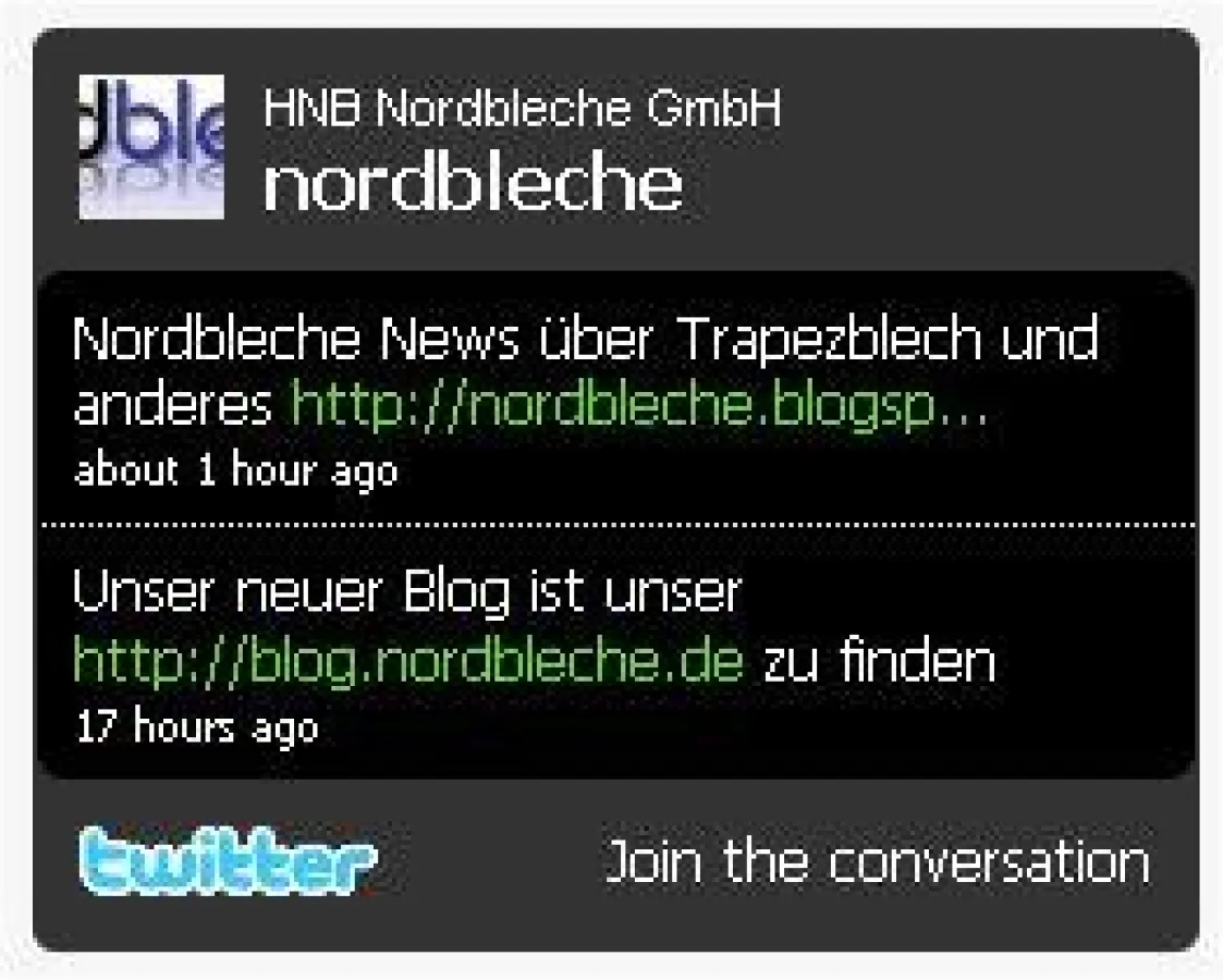 Nordbleche bei Twitter