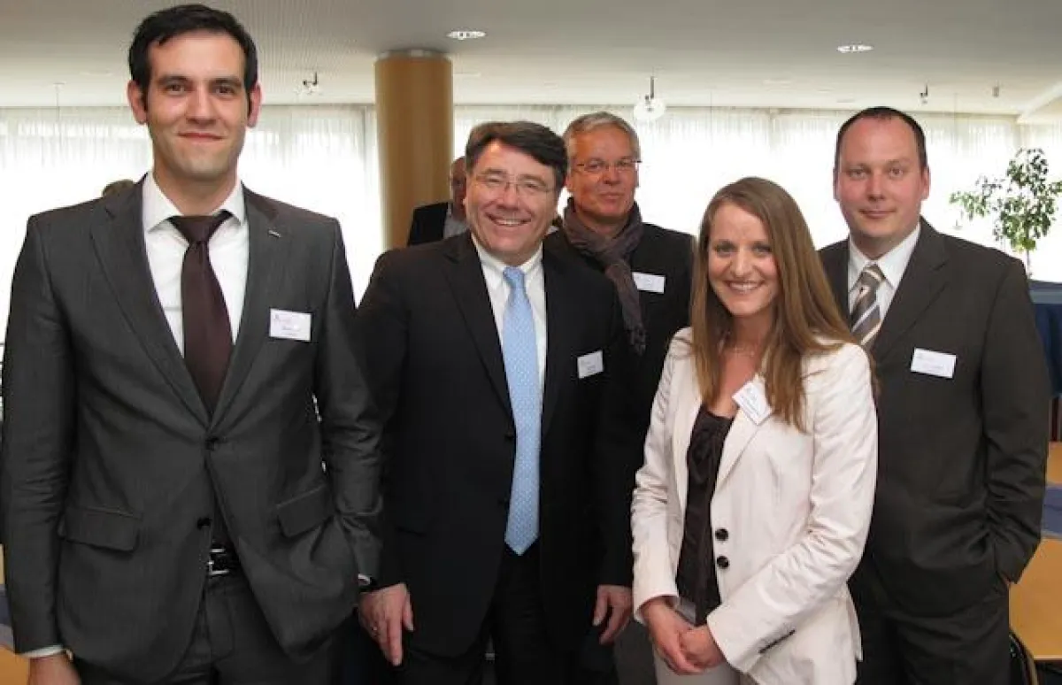 v. l.: M. Petracca, W. Groos, F. Emert, Prof. Dr. H. Schramm-Klein, PD Dr. B. Weber