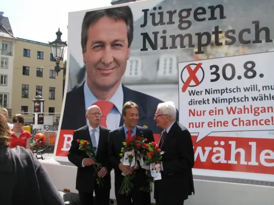 Bild: Mobile Plakate für SPD Kandidaten in NRW auf Wahlkampftour