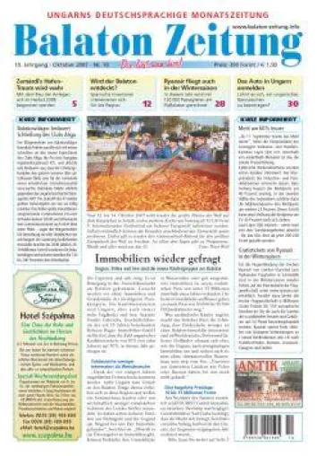 Balaton Zeitung: Immobilien am ungarischen Plattensee sind gefragt Bild: Balaton Zeitung: Immobilien am ungarischen Plattensee sind gefragt