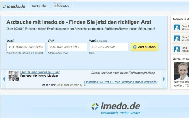 Bild: Müller Medien übernimmt die Arztsuche- und Arztempfehlungsplattform imedo.de