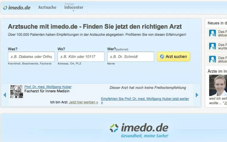 Bild: Müller Medien übernimmt die Arztsuche- und Arztempfehlungsplattform imedo.de