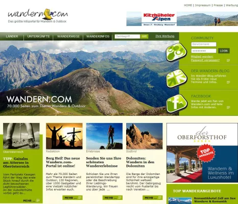 WANDERN.COM - Die größte Plattform zum Thema Wandern ist wieder online Bild: WANDERN.COM - Die größte Plattform zum Thema Wandern ist wieder online