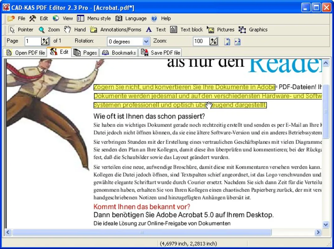 Screenshot des Programms