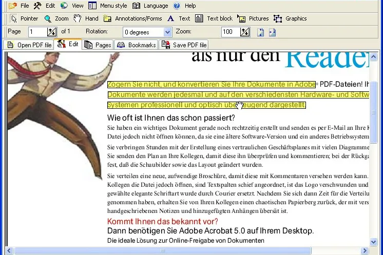 Bild: PDF-Dateien ohne das Ursprungsdokument nachbearbeiten