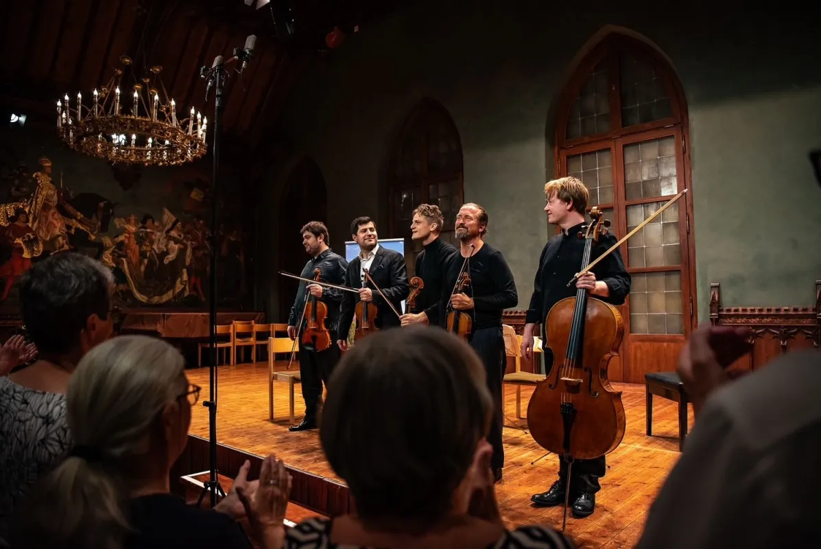 Kammermusikfestival 2025: Ivan und Mikhail Pochekin, Simon und Christian Tetzlaff, Mischa Meyer (© Oliver Röckle)