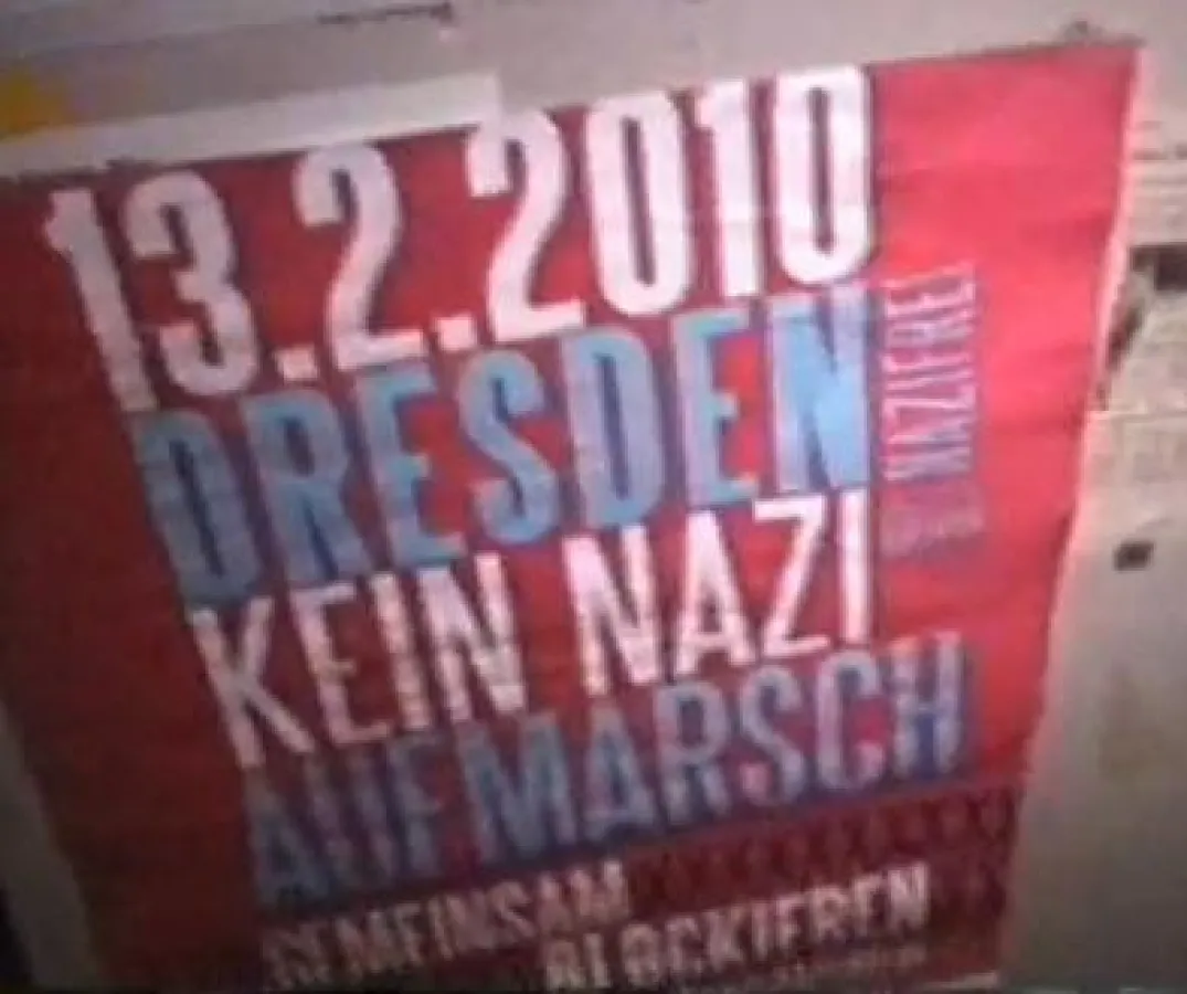 Kriminalisiertes Plakat im Großraum Berlin