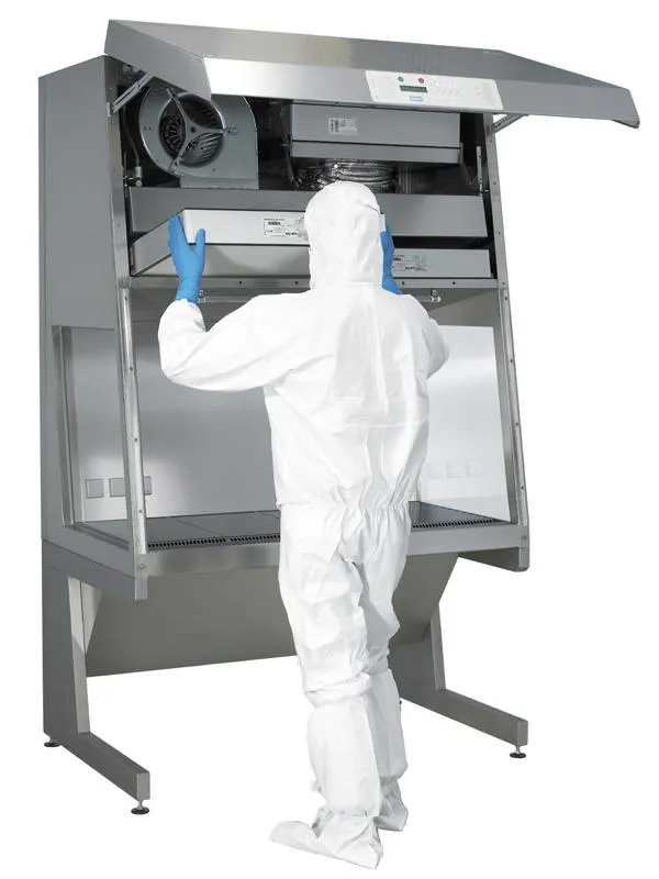 Mikrobiologische Sicherheitswerkbank mit segmentierten Umluftfilter