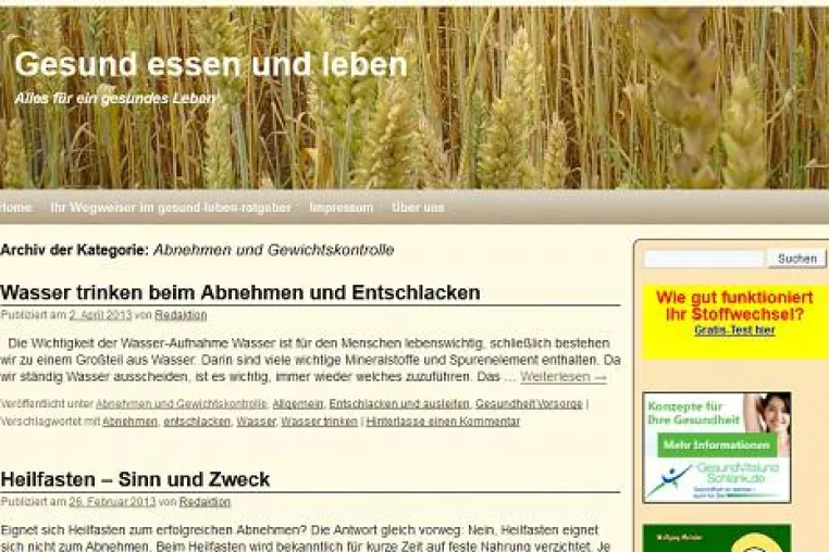 Bild: Gesunde Ernährung bei Allergie