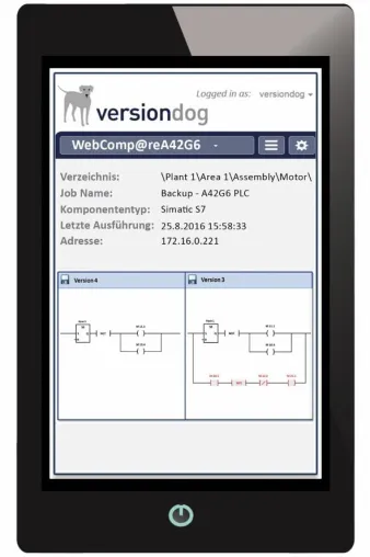 Bild: Neue versiondogApp für mobiles Datenmanagement erleichtert Projektüberwachung automatisierter Industrieanlagen