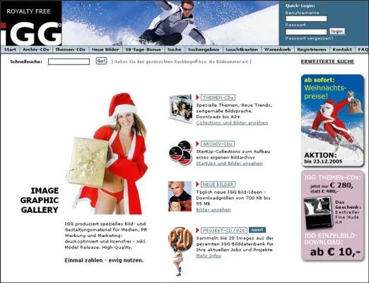 Bild: IGG - Neue lizenzfreie Bilder für kreative Köpfe: Weihnachtsaktion