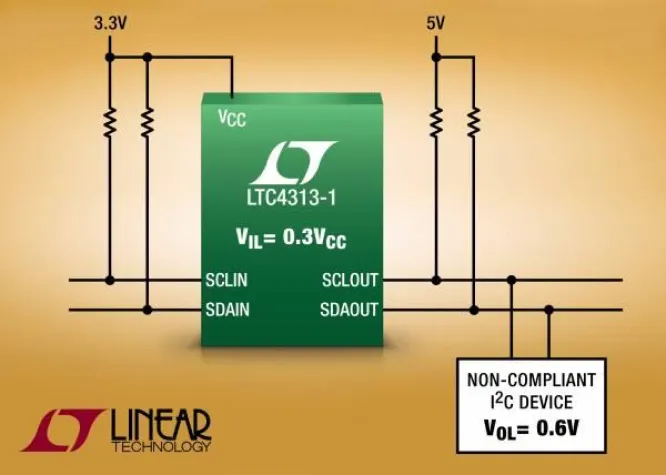 Bild: Linear Technology | LTC4313/15: Hot-Swap™-I2C-Bus-Puffer mit großer Low-Pegel-Toleranz