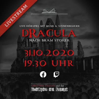 Bild: Halloween zuhause: Theater ex libris streamt Live-Hörspiel "DRACULA"