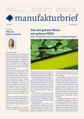 Bild: manufakturbrief 04/09 – ­ von modernen Umweltschutzpapieren und märchenhafter Weihnachtspost