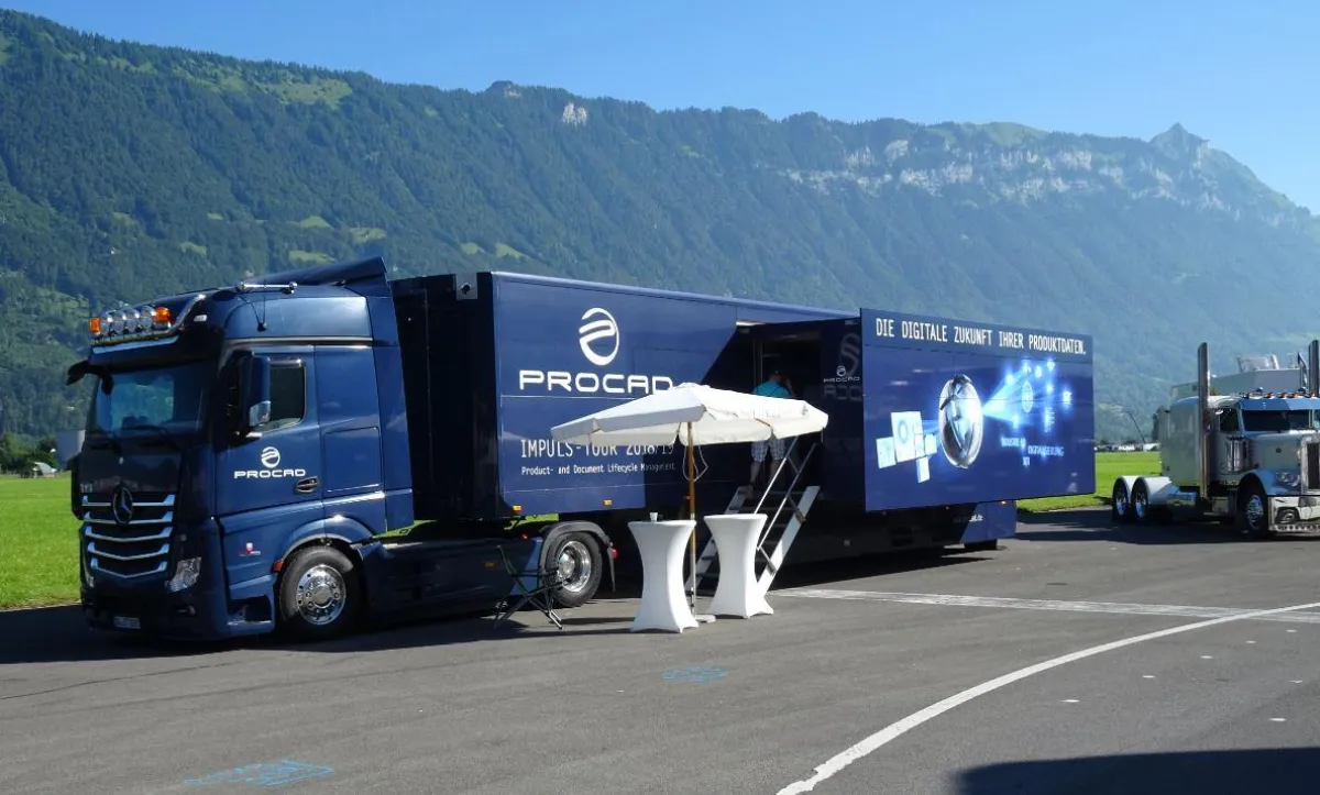 Der PROCAD-Truck in Interlaken beim Trucker- und Country Festival 2019. Foto Procad