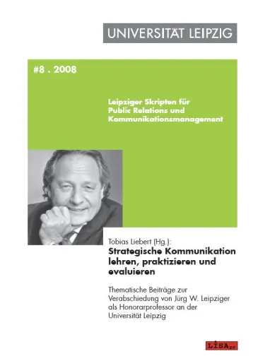 Bild: Neue Publikation zur strategischen Kommunikation erschienen - Band würdigt PR-Impulsgeber Jürg W. Leipziger