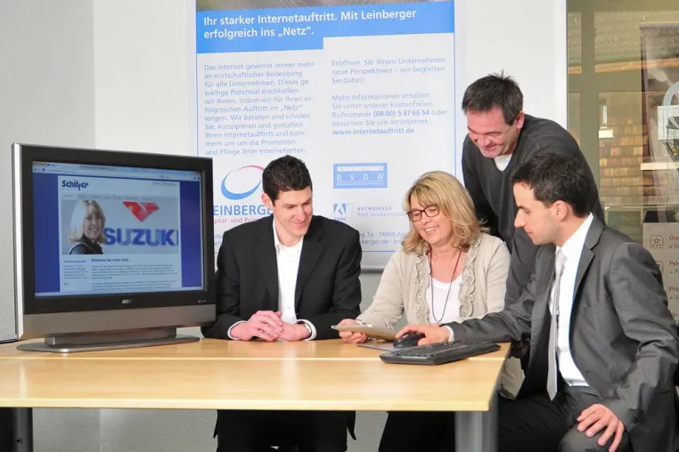 Bild: Made by Leinberger: die Homepage des Suzuki Autohauses Schiffer im neuen Outfit