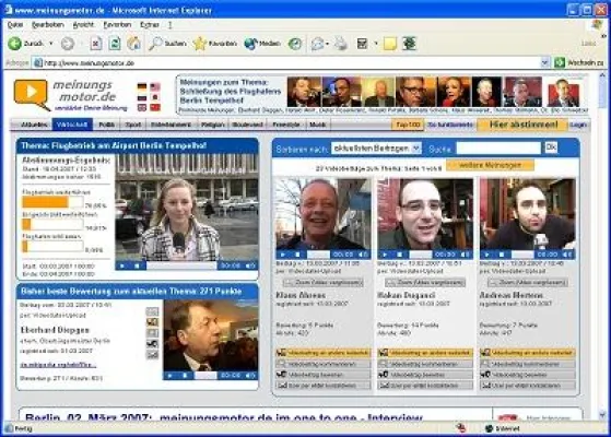 meinungsmotor.de - Themenplattform mit Hauptstadt-Abstimmung und Volksentscheid Bild: meinungsmotor.de - Themenplattform mit Hauptstadt-Abstimmung und Volksentscheid