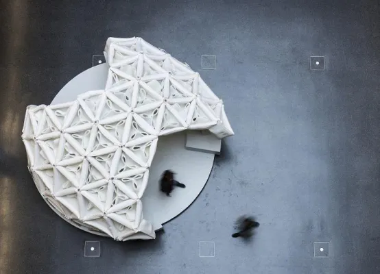 Architekturstudierende der Frankfurt UAS für SpacerFabric Pavilion ausgezeichnet: Bild: Architekturstudierende der Frankfurt UAS für SpacerFabric Pavilion ausgezeichnet: