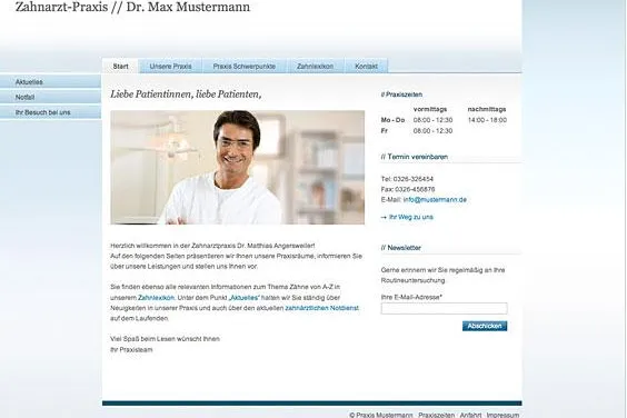 Bild: Mit dem Praxispage System zur professionellen Praxishomepage