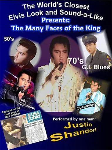 Justin Shandor - "The many faces of the King" Tour 2009 Bild: Justin Shandor - "The many faces of the King" Tour 2009