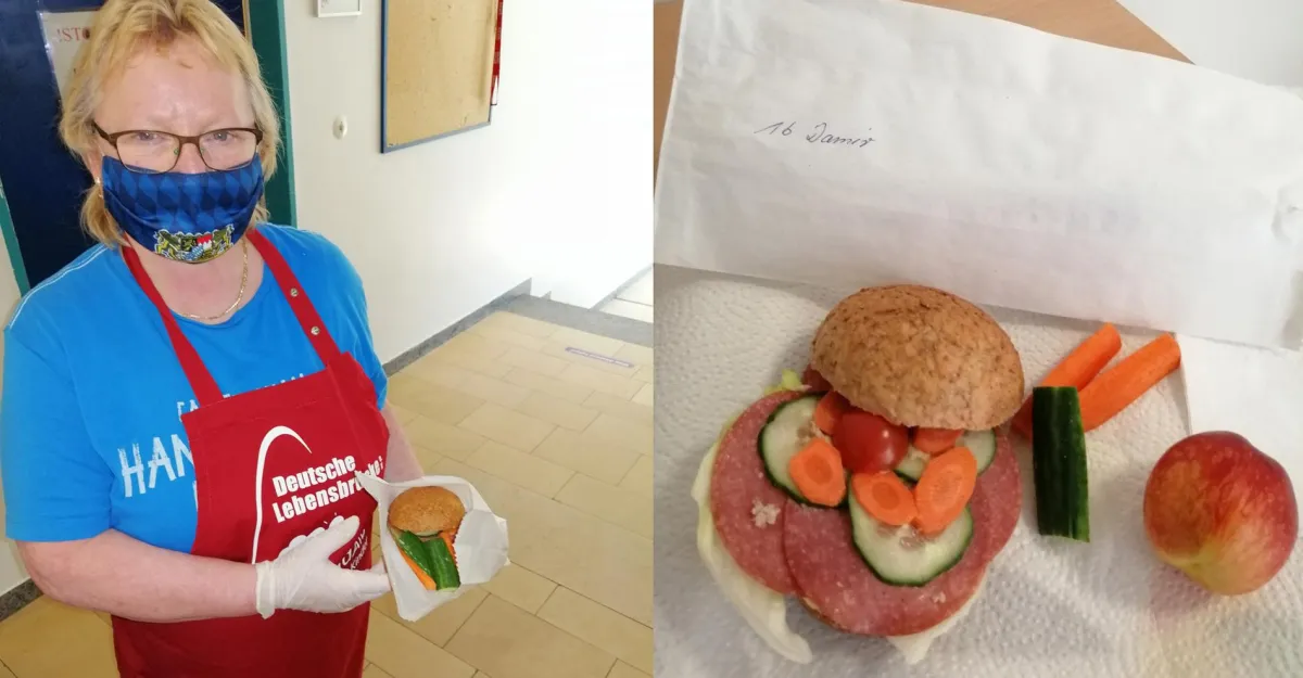 Die ehrenamtliche Frühstücksklub-Helferin weiß genau, was jedes Kind am liebsten isst.