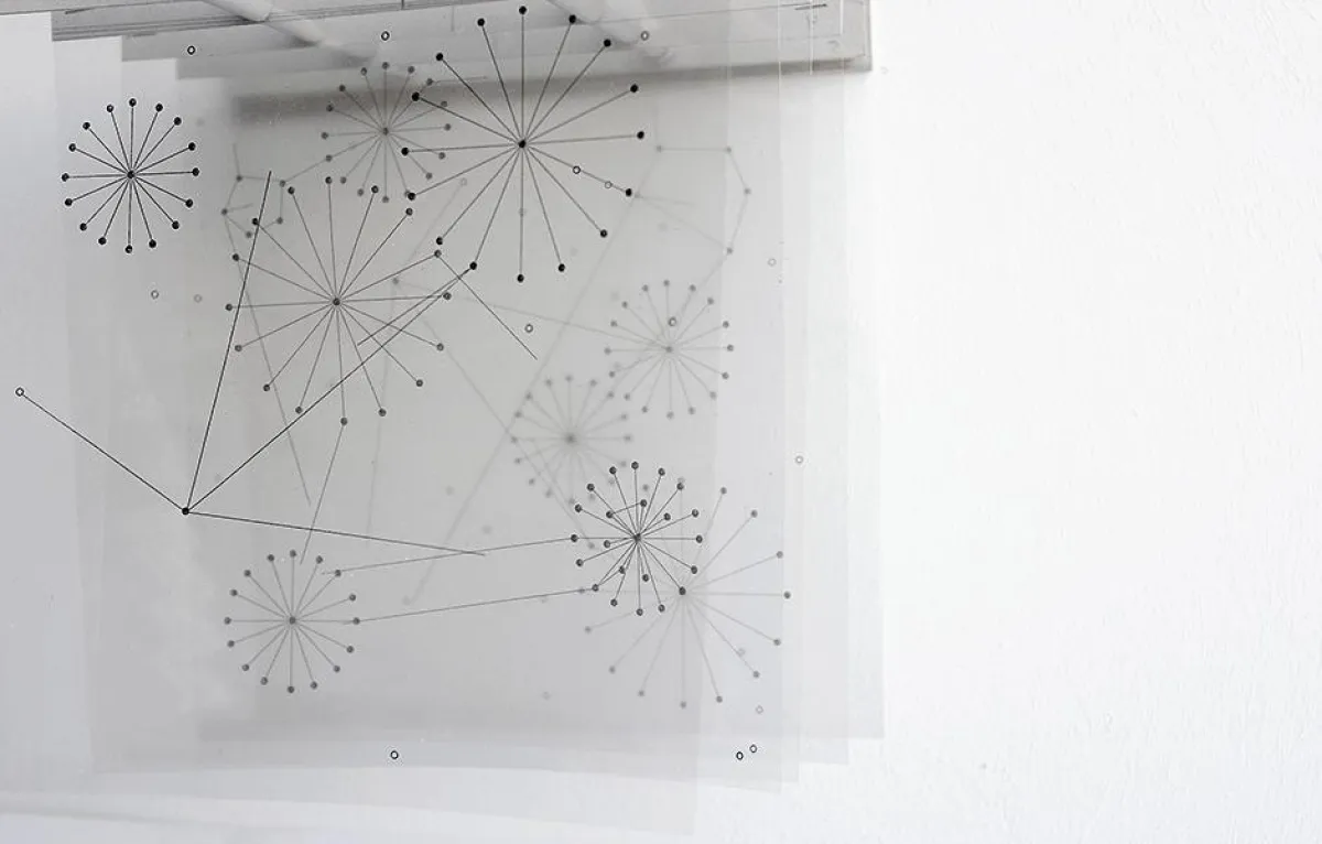 Netzwerkstrukturen im Raum visualisiert