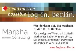 Bild: Marpha Consulting unterstützt die Kampagne 'log in. berlin.'