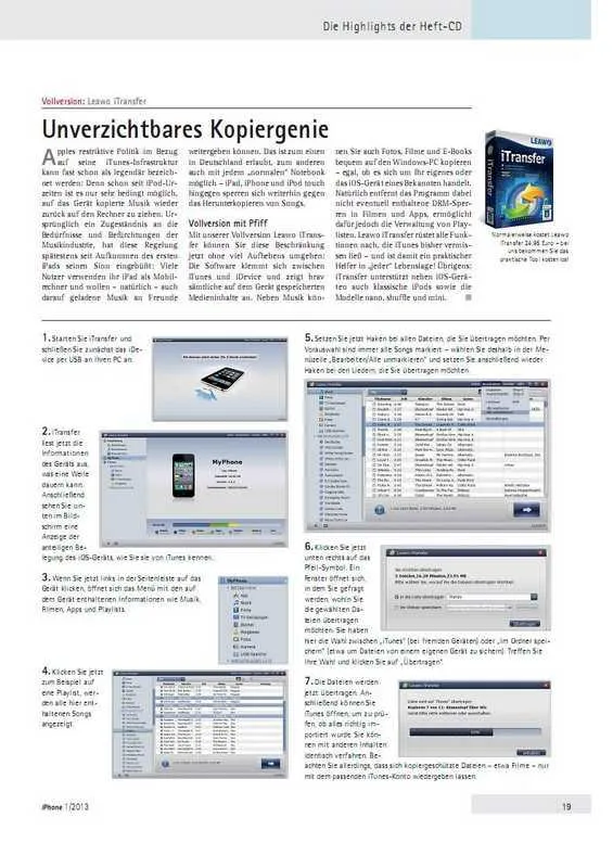 Leawo iTransfer auf PC Praxis