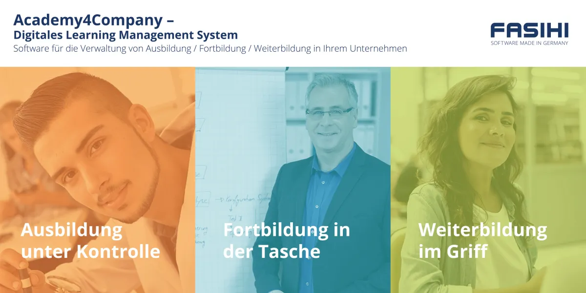 Aus-, Fort- und Weiterbildung im Unternehmen: Mit Academy4Company by fasihi kein Problem.  (© Foto: © goodluz, contrastwerkstatt, Julia Amaral – Fotolia.)