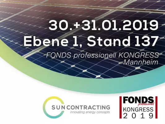 Bild: Sun Contracting AG: Debüt am Fonds professionell Kongress Mannheim