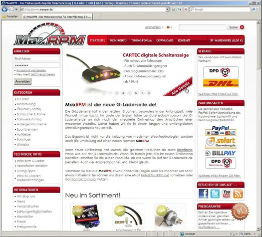 Bild: MaxRPM ist die neue G-Laderseite.de