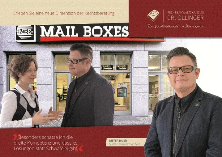 Bild: Die Rechtsanwaltskanzlei von Nina Ollinger präsentiert „Stimmen über die Wohlfühlkanzlei im Wienerwald“